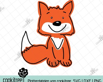 Plotter file plot dxf svg png fox wolf animal forest wild animal autumn forest animal forest animals