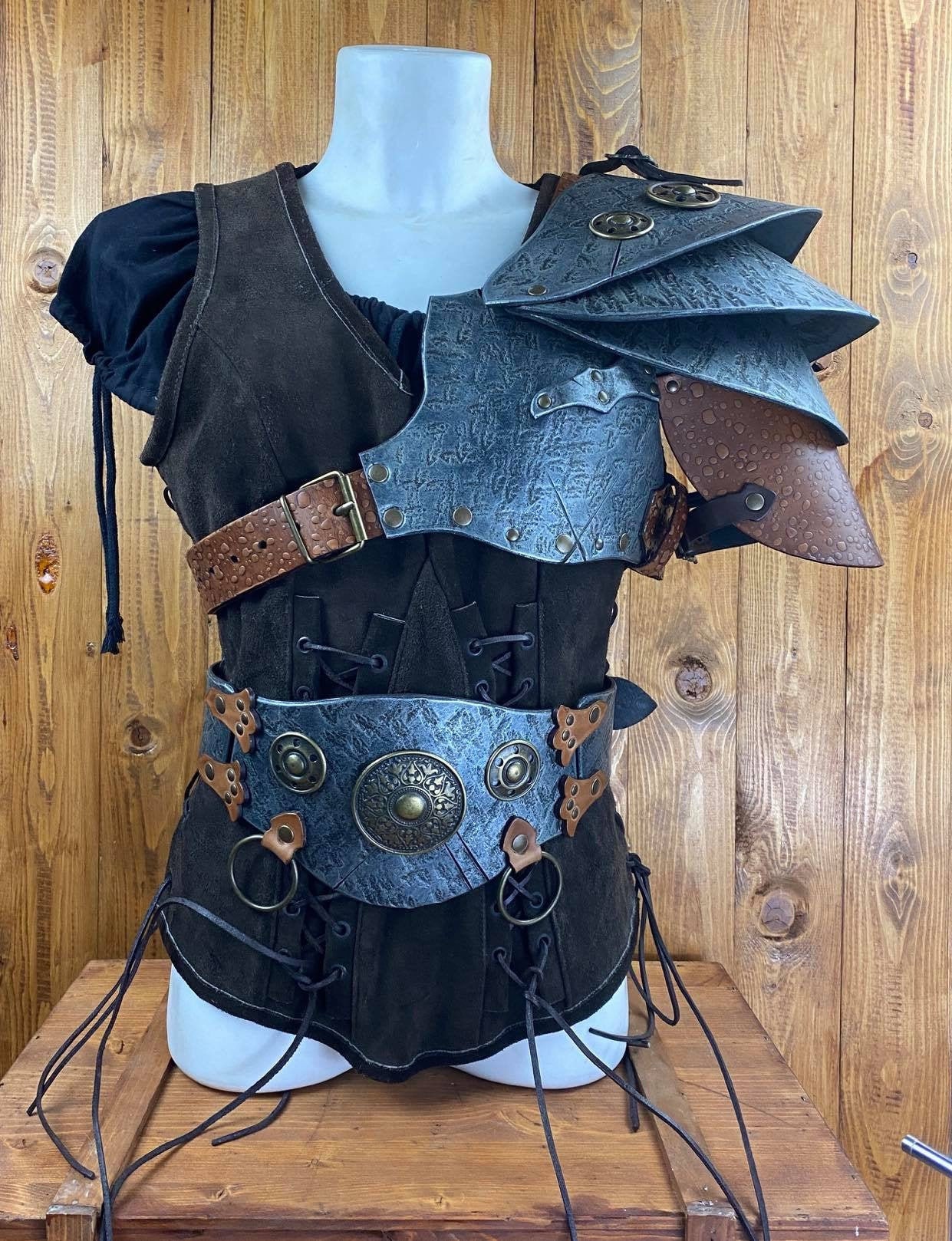 Leather Barbaric Female Armor Perfect for Cosplay and Role - Etsy