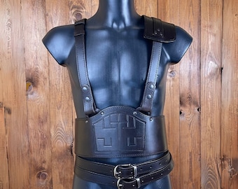 Final Fantasy 7 Cloud and Zack SOLDIER Leather Belt - Handcrafted - Perfect for LARP, Cosplay, Cinema and Theatre