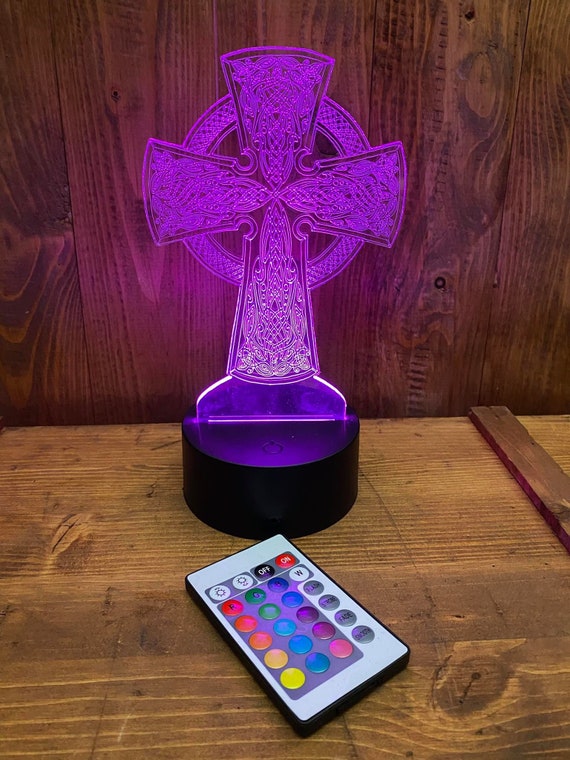 Celtic 3D LED LAMP multicolor remote control battery and usb