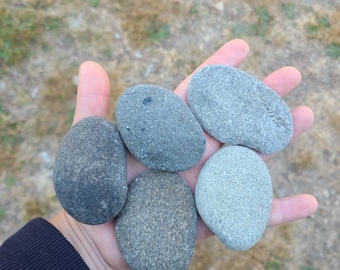 150 grey/brown flat rocks, 2 inchs to 3 inches flat medium rocks, cairn stones, PNW, wedding stone, beach rocks, mother nature,ooak,rock