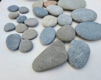 Painters rock kit bundle, grey/brown flat rocks, 1 inchs to 5 inches flat medium rocks, cairn stones, PNW, wedding stone, beach rocks, paint