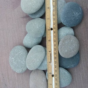 Free shipping 15 grey/brown flat rocks, 2 inchs to 3 inches flat medium rocks, cairn stones, PNW, wedding stone, beach rocks, beach stones image 5