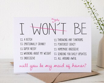 funny maid of honor
