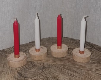 4er Set runder Kerzenhalter
