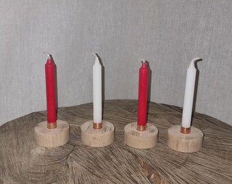 4er Set runder Kerzenhalter
