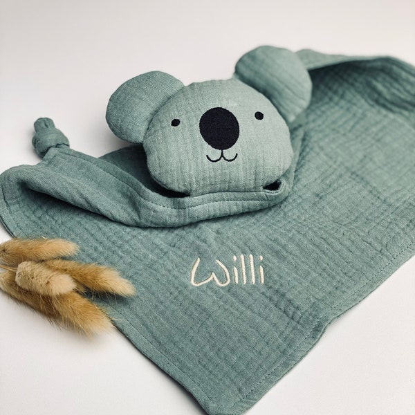 Schnuffelkoala mint, Schmusetuch, Koala, Geburtsgeschenk, Kuscheltuch mit Namen, personalisiert, Babygeschenk, Schnuffeltuch, Baby Geschenk