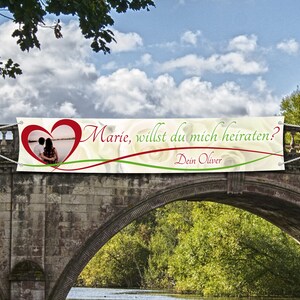 WEDDING BANNER with your own photo MARRIAGE PROPOSAL - personalized banner - different sizes and motifs