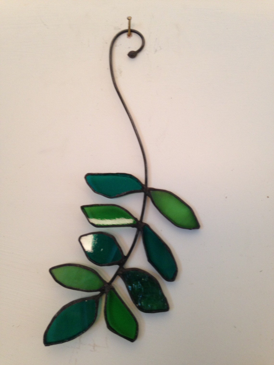 Leaf Stained Glass Suncatcher Etsy UK