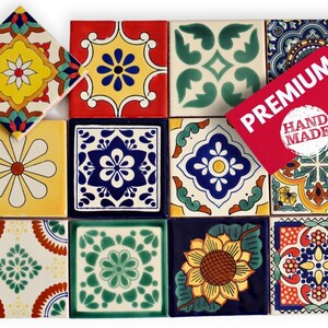 premium mexikanische fliesen patchwork set 12 bunte fliesen aus Keramik Talavera