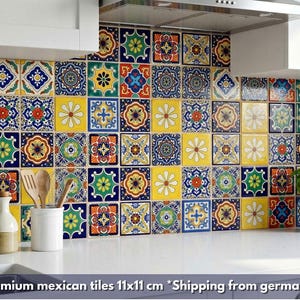 12 azulejos mexicanos de alta calidad premium 11x11 cm estilo talavera mosaicos barro ceramica baldosa mexicana