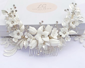 Easedaily Braut Haarnadeln Set – 3 Stück Mit Kristall & Strass, Silber, Für Hochzeit & Ball