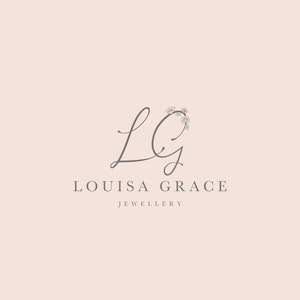 May include: A logo for Louisa Grace Jewellery featuring the initials "LG" in a cursive font with a floral design around the "G".