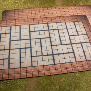 Dojo Battlemat - Castillo japonés - Dungeons and Dragons, juegos de rol y miniaturas - Cuadrícula - Borrado en seco - DnD