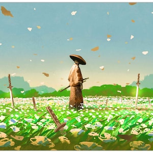 Tapete de juego - Samurai in Blossom - Juegos de cartas - Juegos de mesa - Juegos de mesa