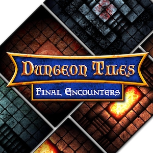 Azulejos de mazmorra - Salas de encuentro final - Dungeons and Dragons, juegos de rol y miniaturas - Cuadrícula - Borrado en seco - DnD