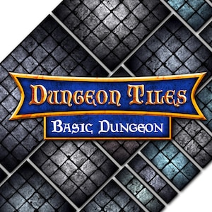 Azulejos de mazmorra - Mazmorra básica - Dungeons and Dragons, juegos de rol y miniaturas - Cuadrícula - Borrado en seco - DnD