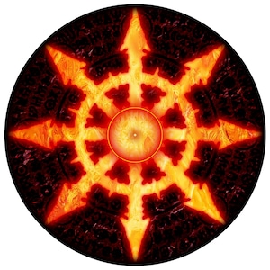 40K Objective Marker Set - Chaos Star - Neoprene Mats
