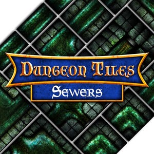 Azulejos de mazmorra - Alcantarillas - Dungeons and Dragons, juegos de rol y miniaturas - Cuadrícula - Borrado en seco - DnD