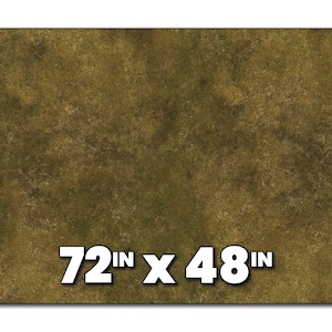 72" x 48" Wargames Battlemat, Muddy Grasslands, Green, Grass, Neoprene, Mousemat, Grimdark, SAGA, Star Wars Legion