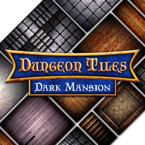 Azulejos de mazmorra - Dark Mansion - Dungeons and Dragons, juegos de rol y miniaturas - Cuadrícula - Borrado en seco - DnD