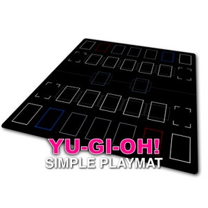 Tappetino da gioco per 2 giocatori YuGiOh TCG, semplice bianco e nero, Yu-Gi-Oh!