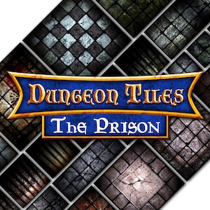 Azulejos de mazmorra - La prisión - Dungeons and Dragons, juegos de rol y miniaturas - Cuadrícula - Borrado en seco - DnD