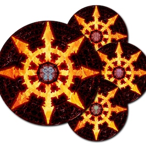 AOS Objective Marker Set - Chaos Star - Neoprene Mats