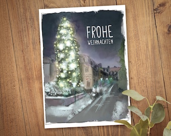 Postkarte Weihnachtsbaum