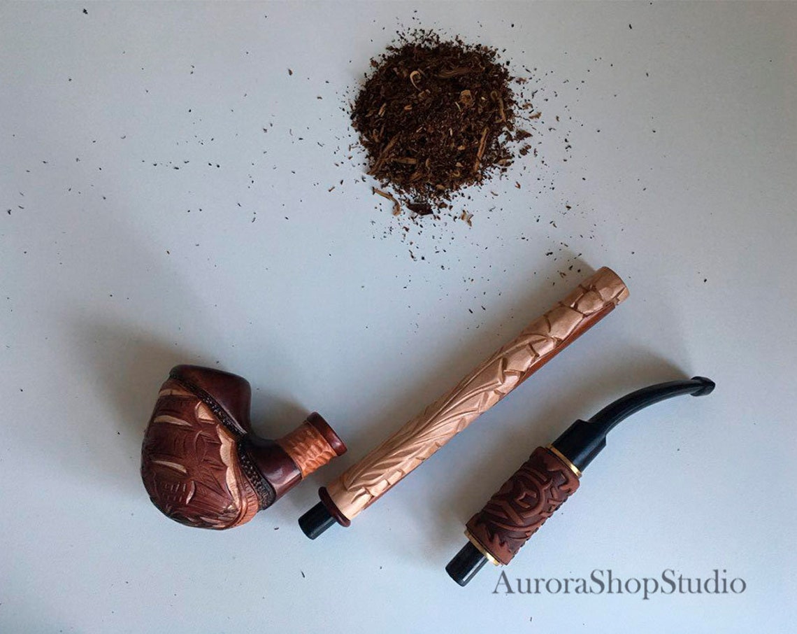 Tobacco pipe wizard gift for him Long pipe for smoking tobacco Etsy