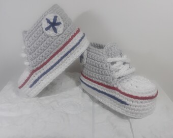 Clothes and shoes for boys and girls, baby shoes, handmade. light grey from 8.5 - 10.5 cm