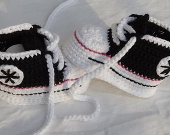 Kleidung und Schuhe für Baby, Sneaker für Mädchen und Jungen, Babyschuhe, Handarbeit.   schwarz 8.5-10.5 cm,