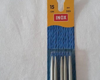 Stricknadel-Nadelspiel    INOX  3.5mmx15cm