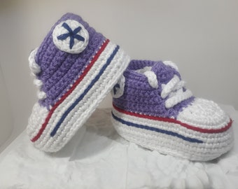 Clothing shoes for children and babies, sneakers & sports shoes for girls and boys, baby shoes, handmade. lavender, from 8.5 - 10.5 cm,