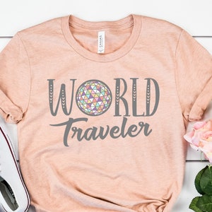 World Traveler Shirt,  Epcot UNISEX SHIRT, Epcot Ball Shirt, Disney Shirt, Drinking Around The World Shirt, Colorful Disney Shirt, Showcase
