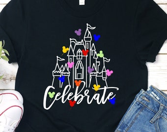 Mickeys Celebration Shirt, Disney Shirt, Mickey Mouse Shirt, Adult Disney Shirt, Funny Disney Shirt, Rainbow Disney Shirt, Kids Disney Shirt