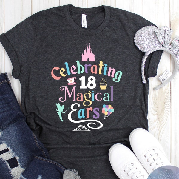 Disney Birthday UNISEX Shirt, Celebrating Magical Ears Disney Shirt, Disneyland Shirt, Birthday Shirt, Kids Disney Birthday Shirt
