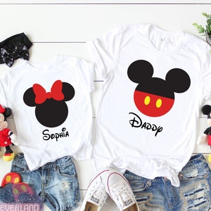 Classic Personalized Mickey Minnie Shirt, Disney Name Shirt, Mickey Minnie Shirt, Disney Family Shirts, Custom Disney Group Shirts