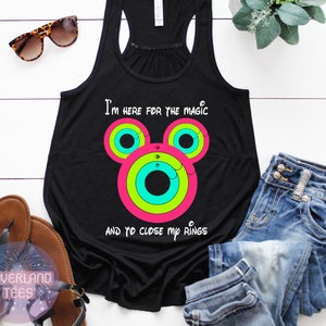 TANK TOP Close My Rings Disney Racerback Tank, Disney Workout Tank, I'm Here For The Magic Shirt, Disney Shirt, Disney Marathon Shirt