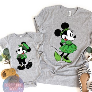 Mickey Minnie St. Patricks Day Disney Shirt, Disney Shamrock Shirt, Disney Four Leaf Clover Shirt, Disney St Patricks Day Family Shirts