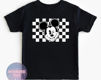 Mickey Mouse Checker Shirt, Girls Boys Disney World Shirt, Boys Mickey Mouse Disney Shirt, Disney World Shirt, Disneyland Shirt