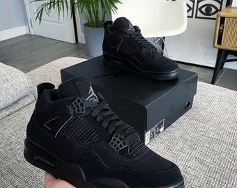 Jordan 4 Black.Cat.Black.Light.GraphiteFor Sale- For Men and Women-For Couple-Best Gift-BUNNY20