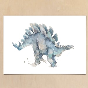 STEGOSAURUS DINOSAUR / Dino / Fine-Art-Print / Giclée Print / Watercolour-Print / Poster / A5 / A4 / A3