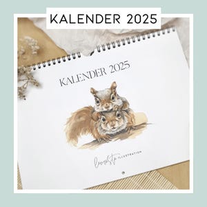 CALENDARIO 2025 - Amore per gli animali: simpatici animali in acquerello