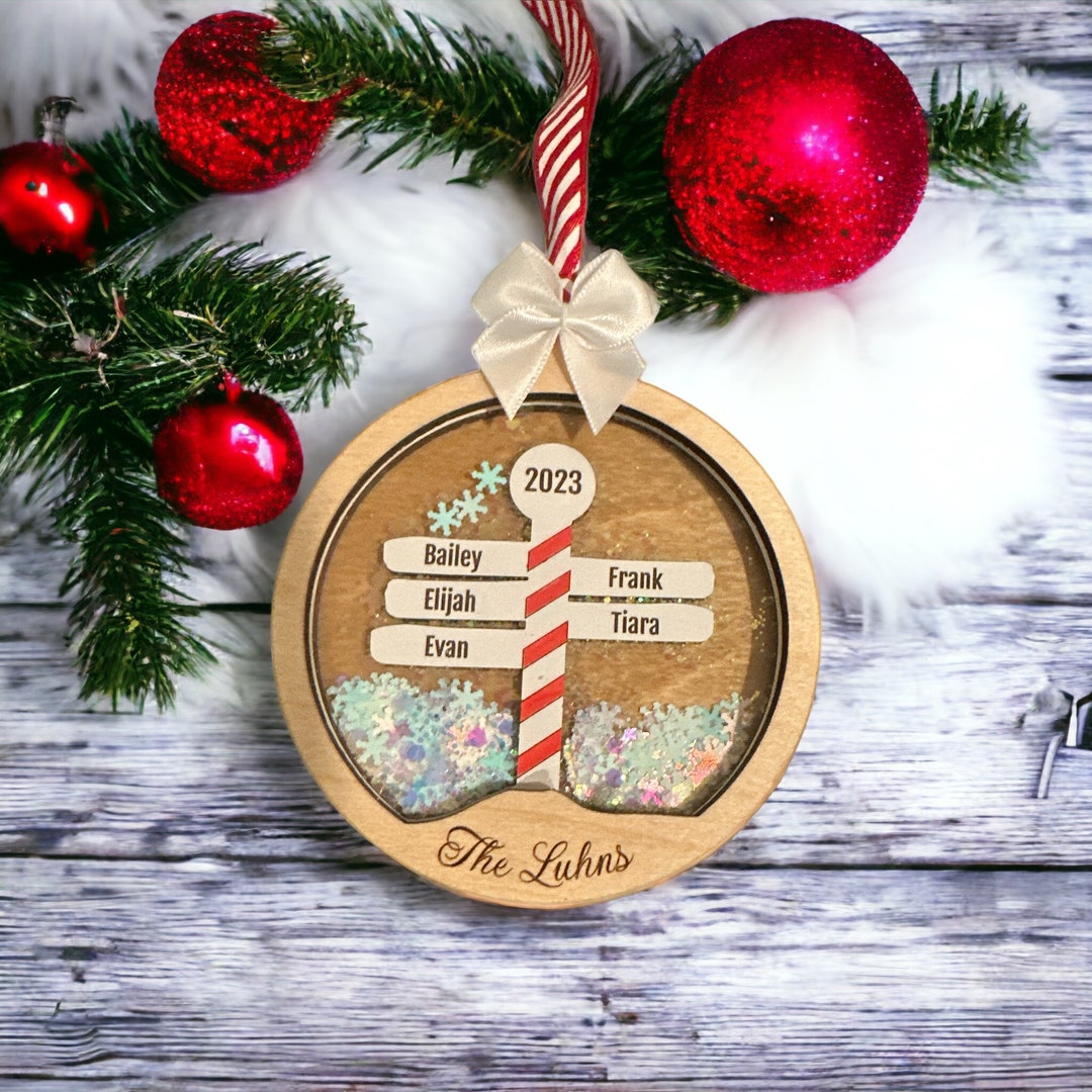 Personalized Family North Pole Ornament Christmas 2022 Snow - Etsy