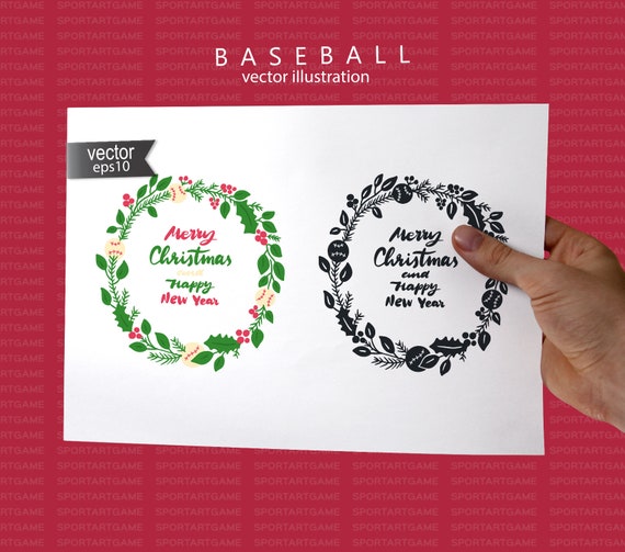 Download Christmas Baseball Frame Svg Baseball Svg Christmas Etsy