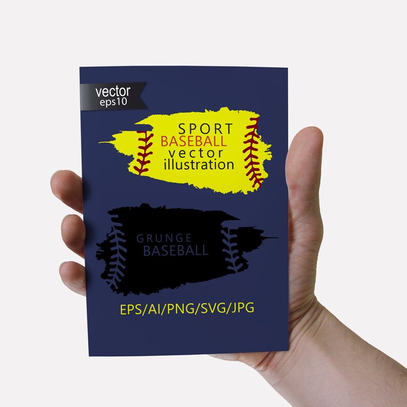 Softball svg Baseball Svg ripped baseball svg grunge | Etsy