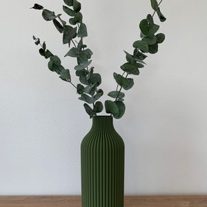 Vase Rillen / Dekovase /3D Druck / Wasserdicht / Trockenblumen / Dekoration / Verschiedene Größen und Farben Bild 4