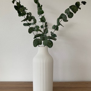 Vase Rillen / Dekovase /3D Druck / Wasserdicht / Trockenblumen / Dekoration / Verschiedene Größen und Farben Bild 7