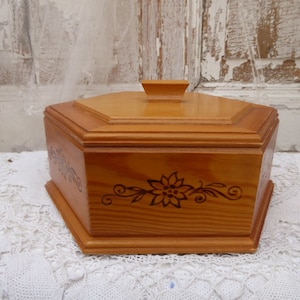 vintage wooden tin